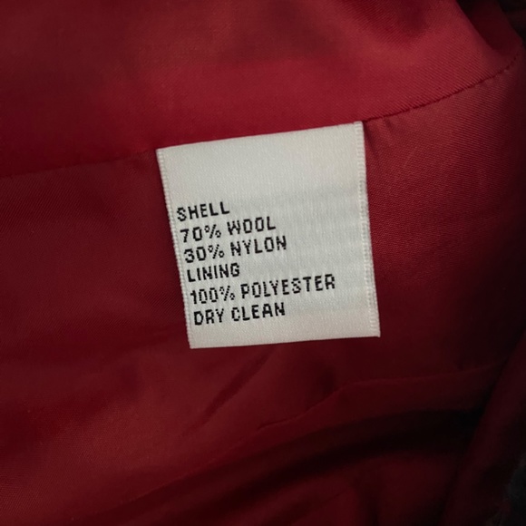 Vintage y2k Talbots wool black red plaid cropped blazer jacket- size 8 - Picture 4 of 6